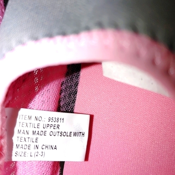 NWT Sun & Sky water shoes kids 13 -1 Pink & Grey - Picture 5 of 6